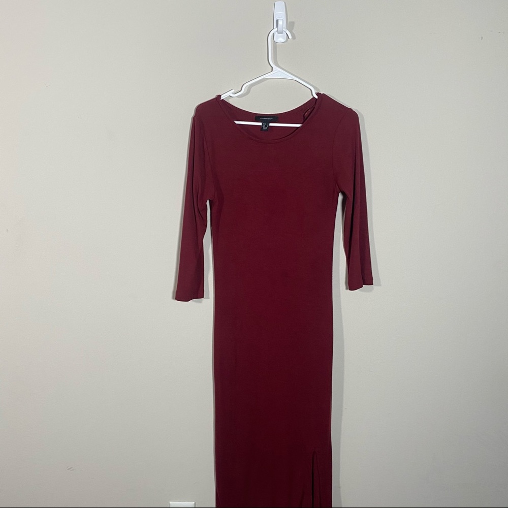 Burgundy Primark Midi Dress